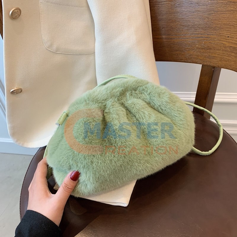 Green Plush Handbag