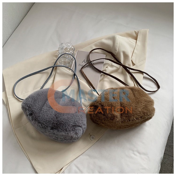 Blue Plush Handbag