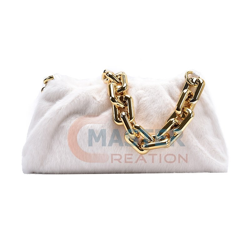 Fashion White Fur Bag