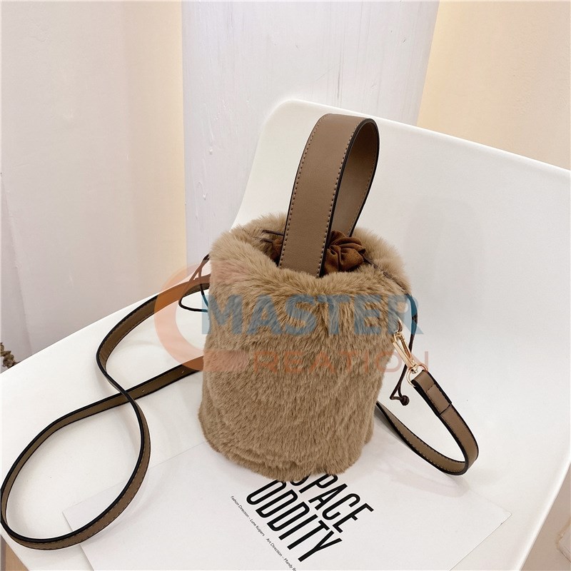 Bucket Plush Handbag