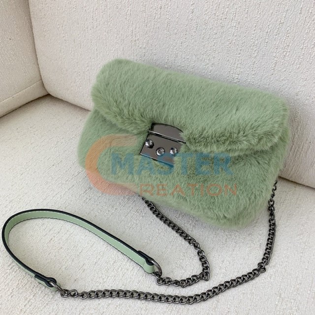 Green Fur Bag