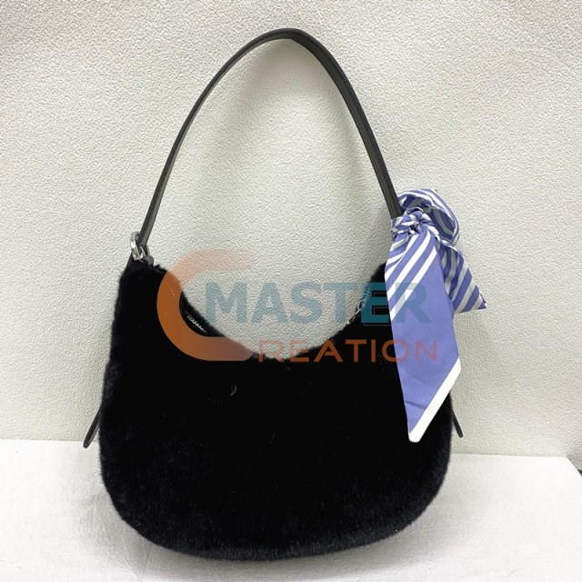 Black Fur Handbag