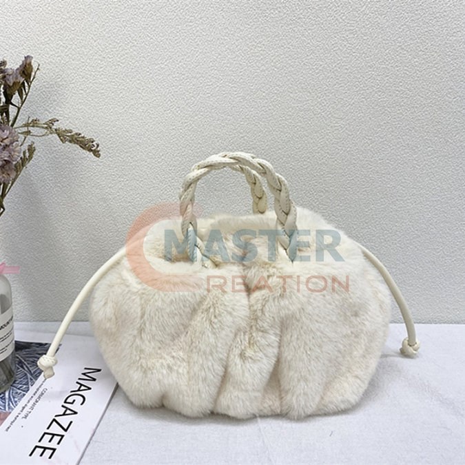 Wrinkled Plush Handbag