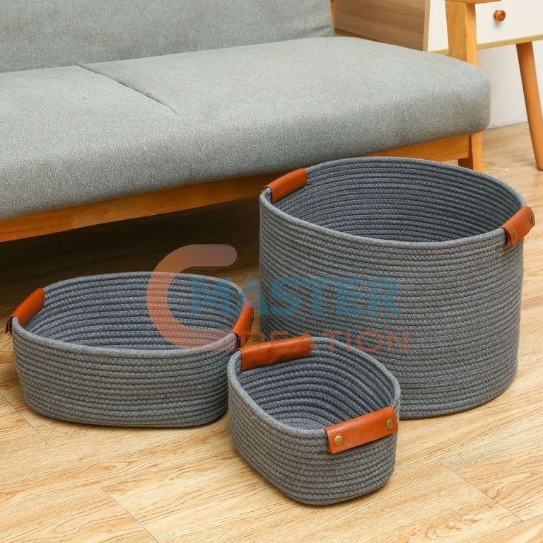 Gray Basket Bag