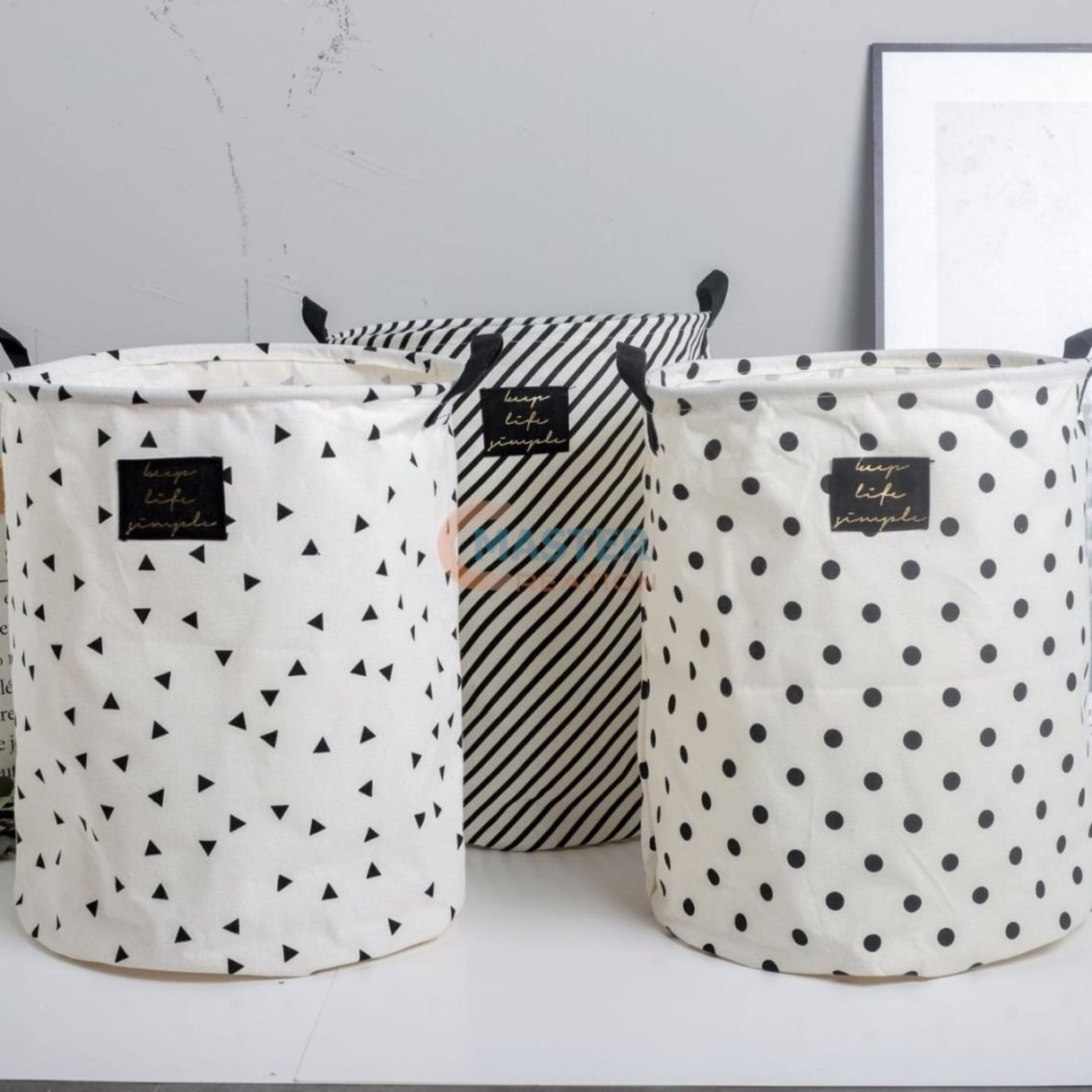 Dotted Basket Bag