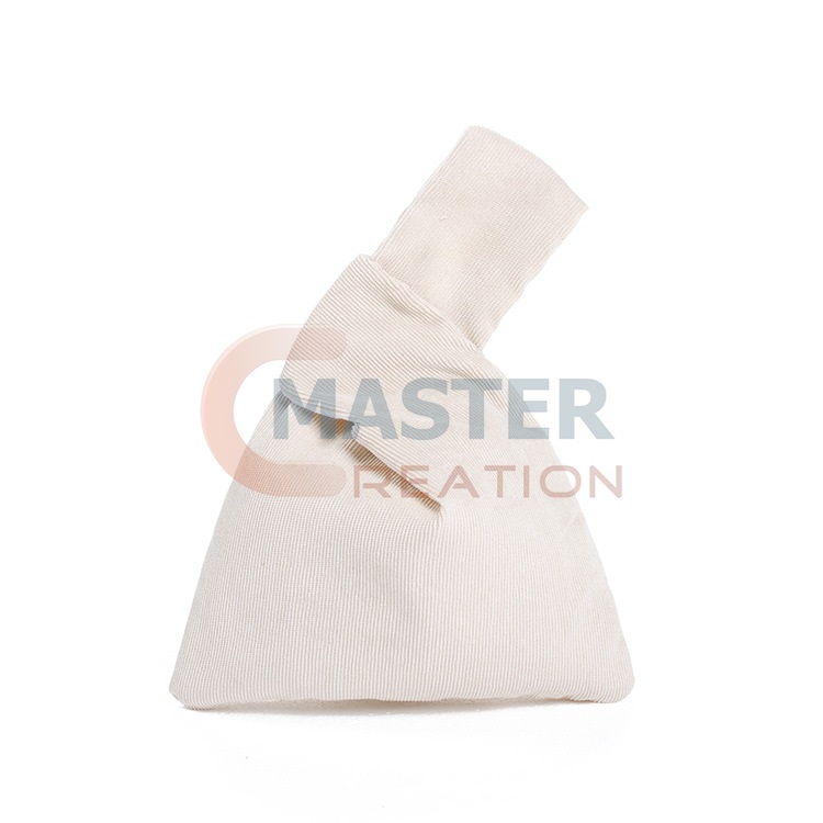 Beige Velvet Tote Bag