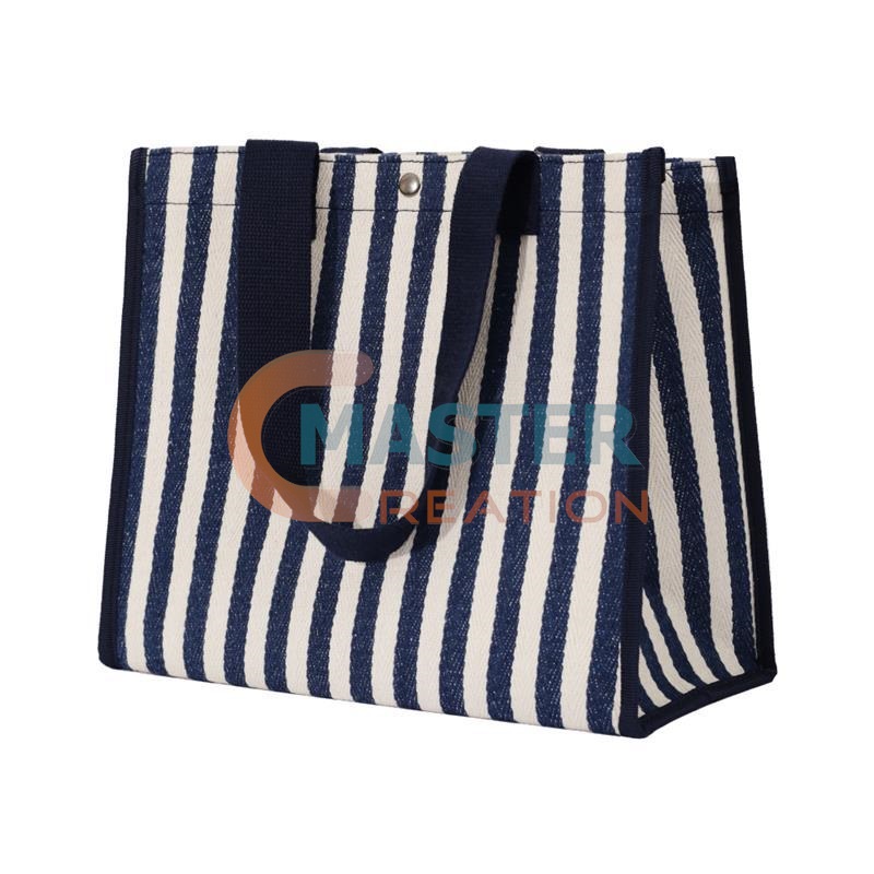 Blue Striped Handbag