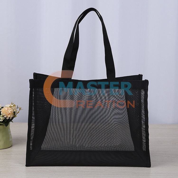Black Mesh Tote Black Beach Bag Nylon Mesh Tote Master