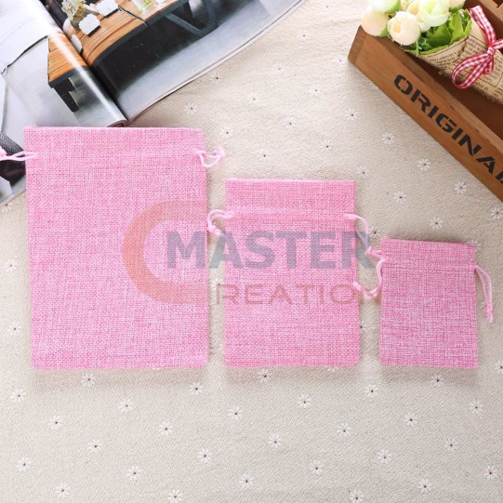 Pink Linen Bag