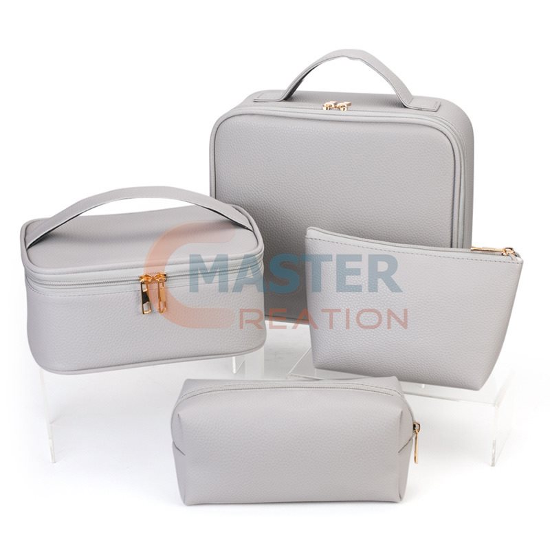Gray Makeup Bag
