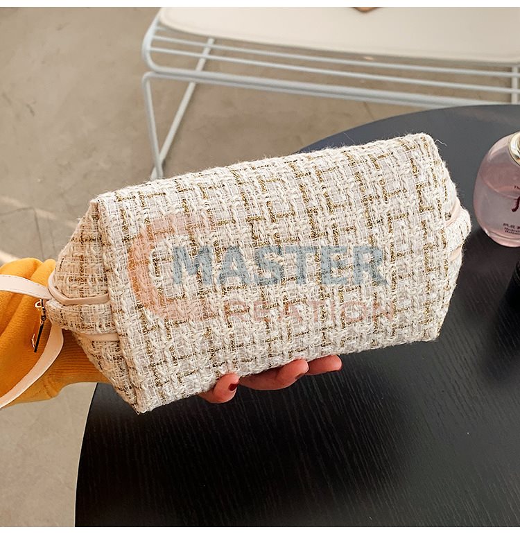 Beige Cotton Coin Bag