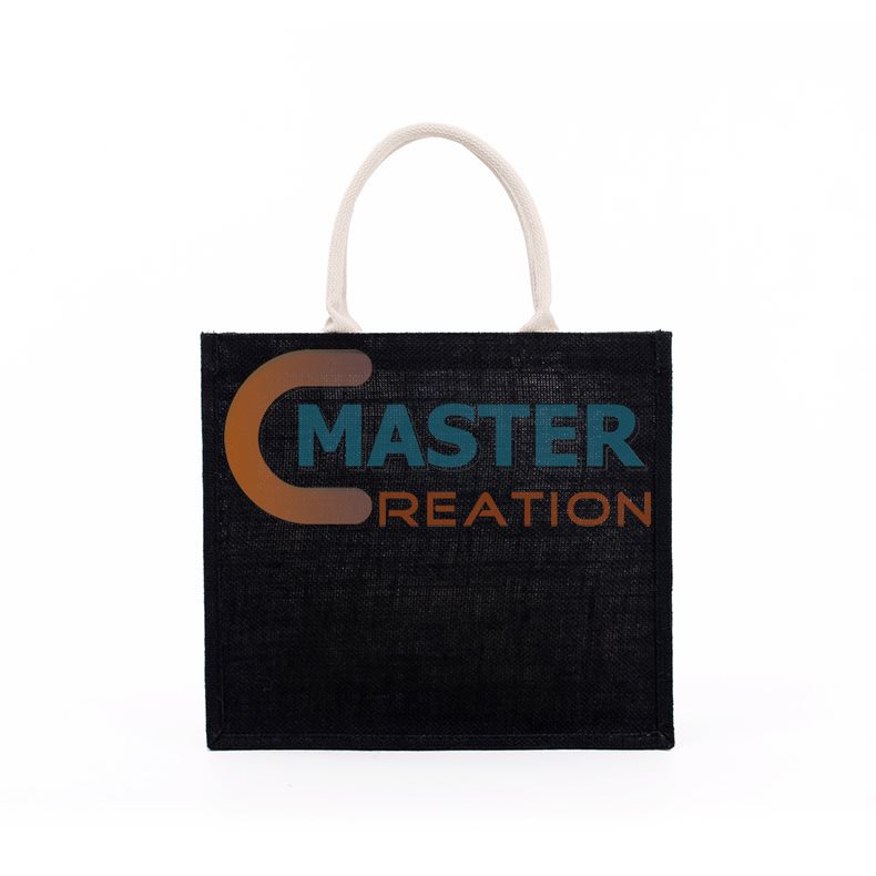 Black Jute Handbag