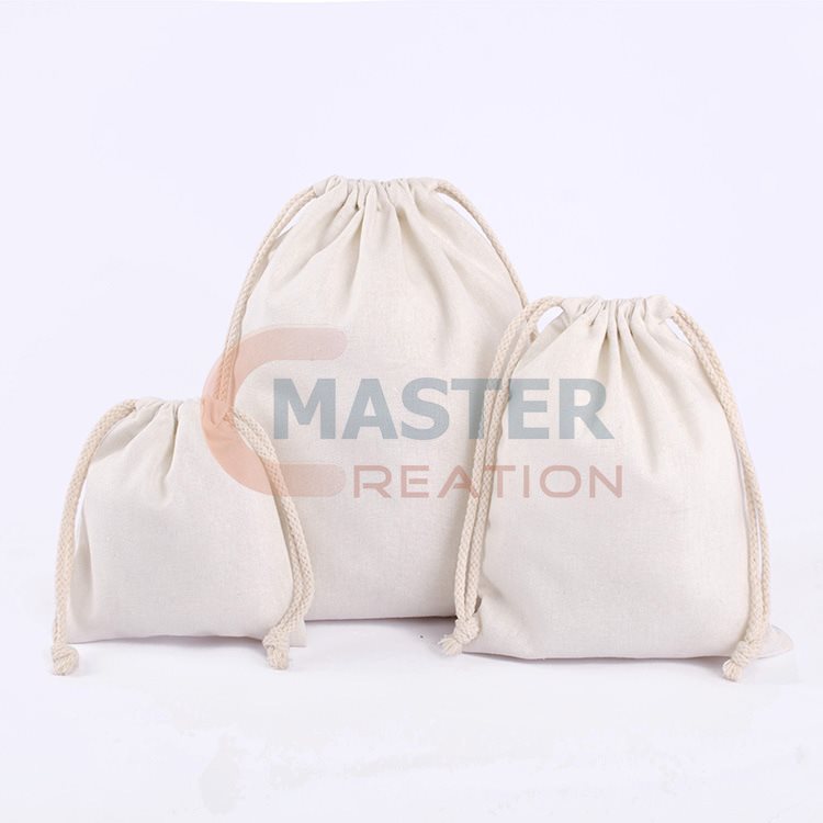 White Drawstring Bag