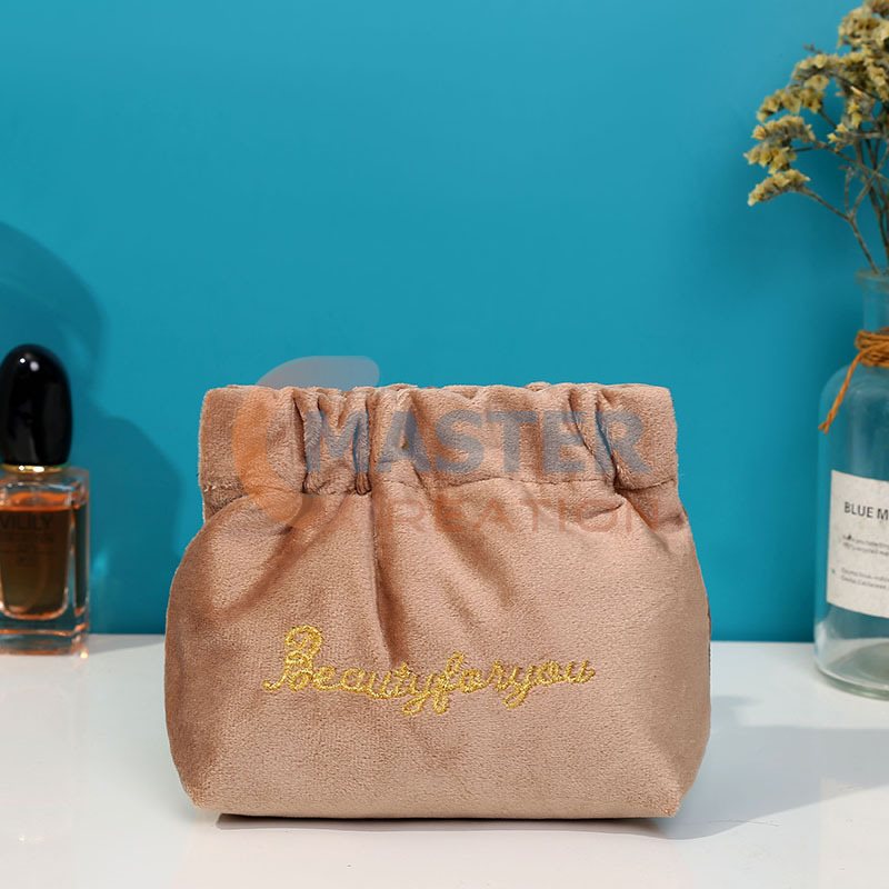 Beige Velvet Handbag