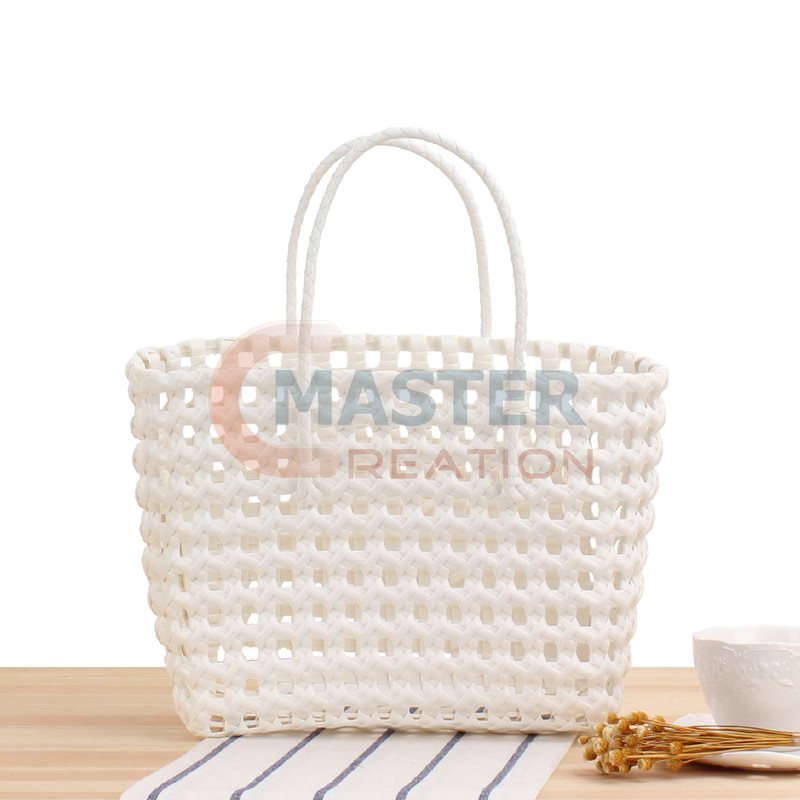 White Woven Handbag