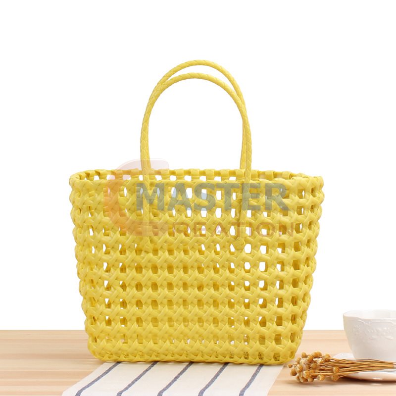 Yellow Woven Handbag