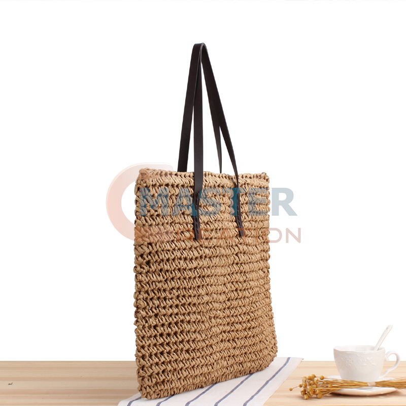 Solid Color Woven Bag