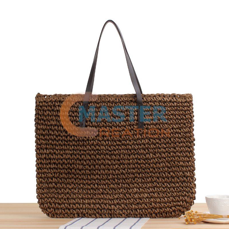 Brown Straw Handbag