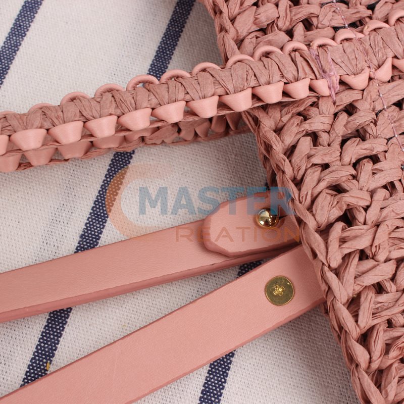 Pink Straw Bag