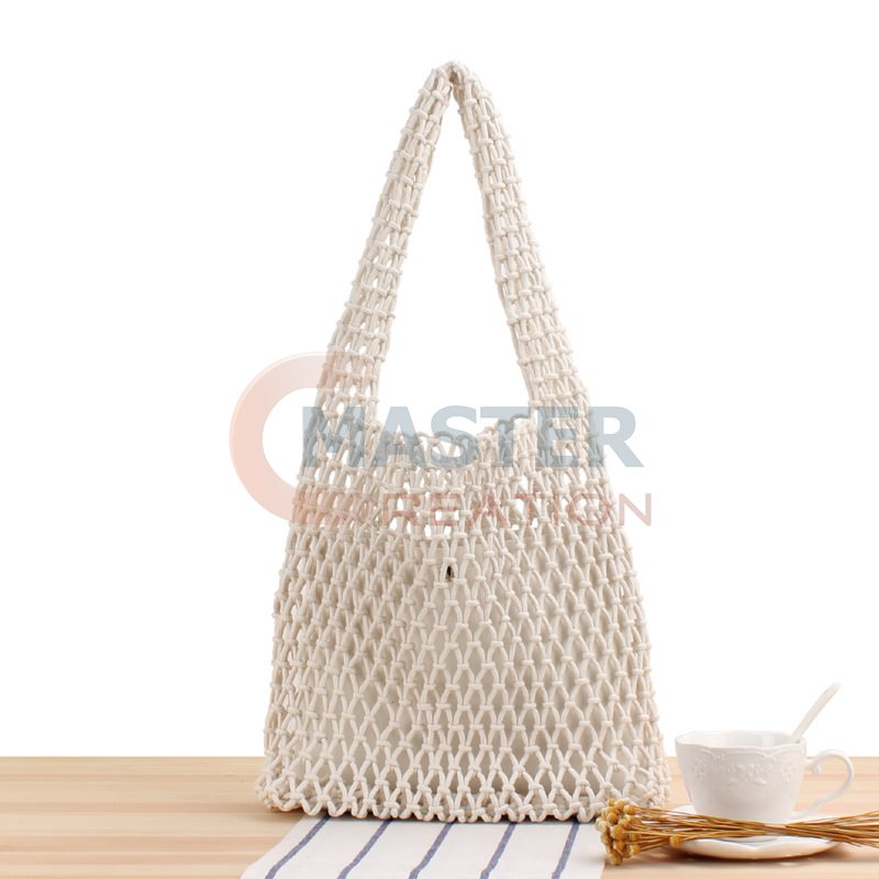 White Straw Handbag