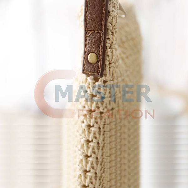 Plain Straw Handbag