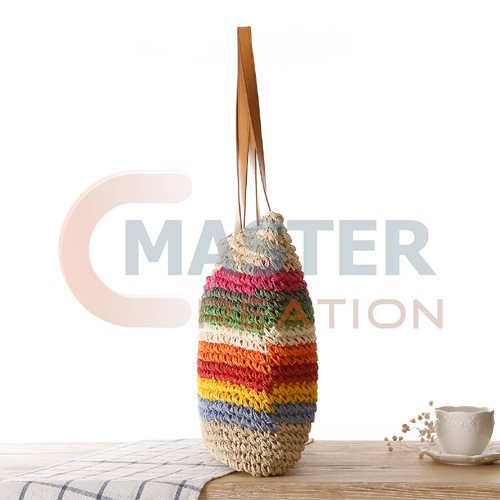 Rainbow Straw Bag