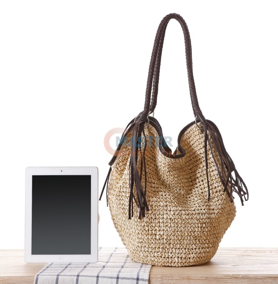 Braided Straw Tote
