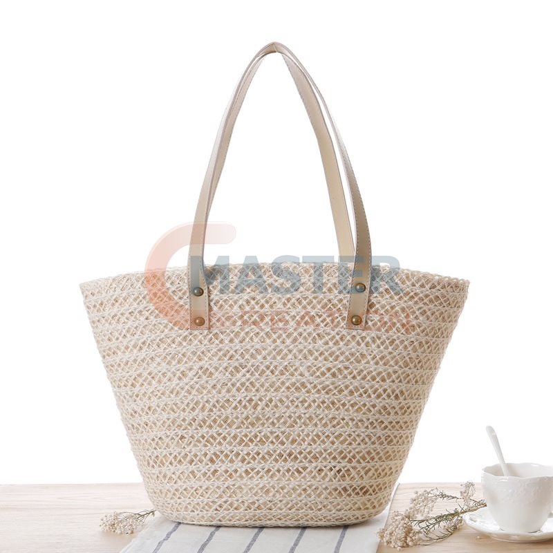 Large White Woven Bag