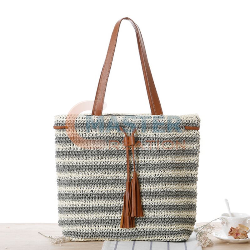 Striped Cotton Handbag