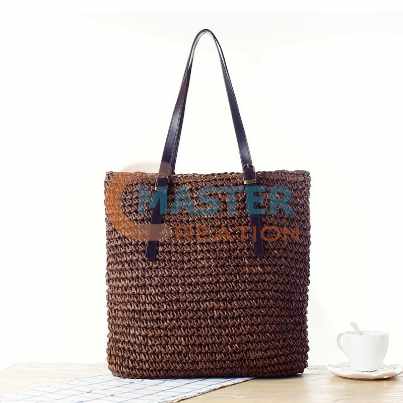 Brown Straw Tote