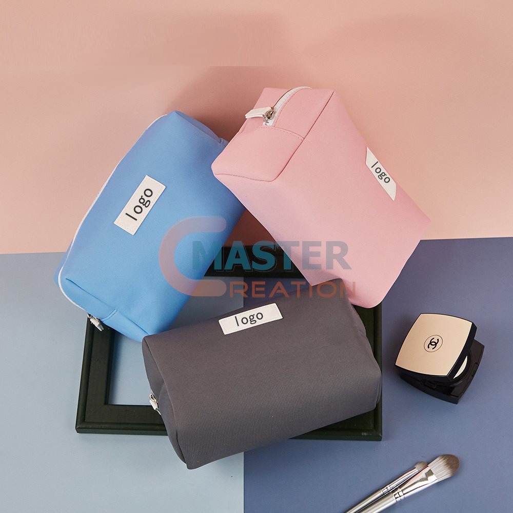 Solid Color Cosmetic Bag