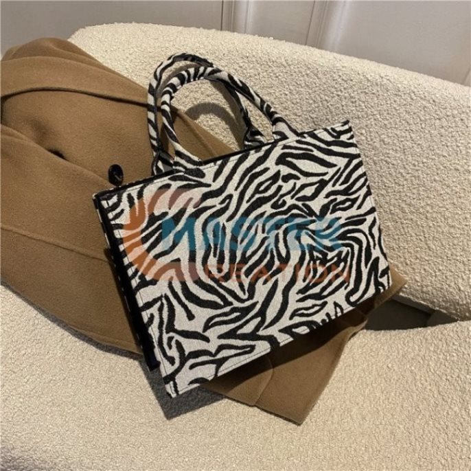 Zebra Canvas Handbag