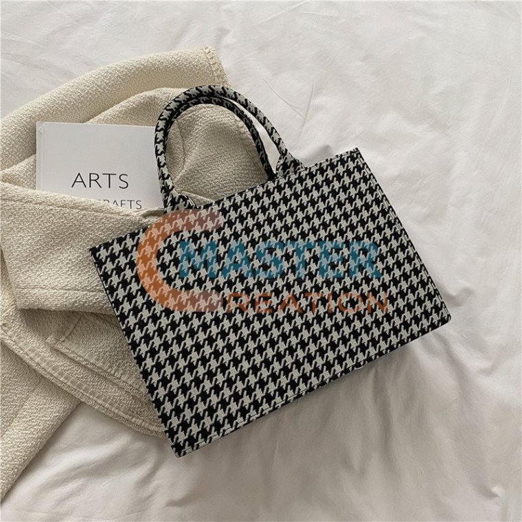 Black Lattice Handbag