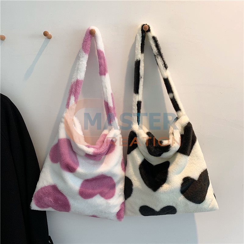 White Plush Handbag