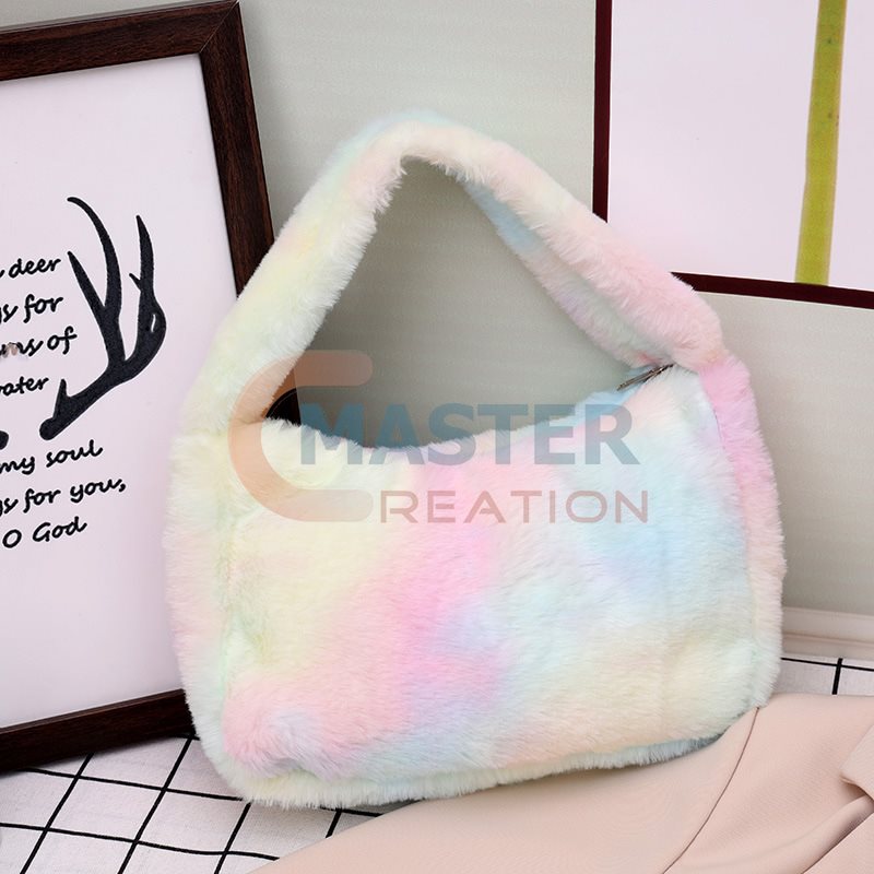 Colorful Plush Handbag
