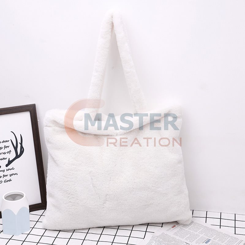 White Plush Tote