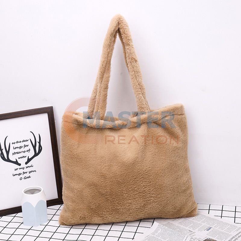 Wheat Plush Handbag
