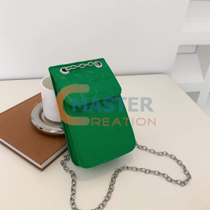 Green Quilted PU Bag