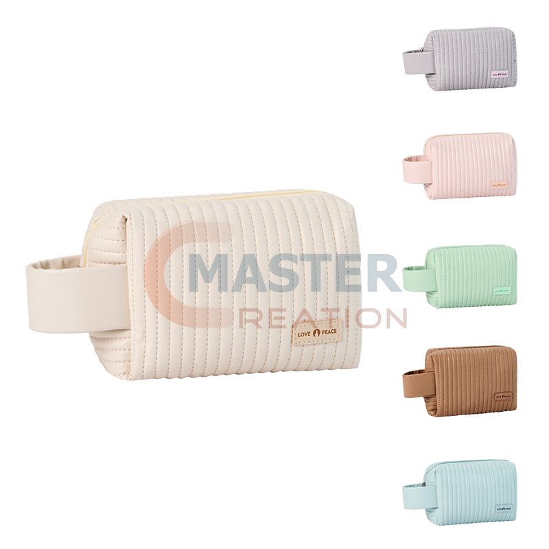 Beige Makeup Bag