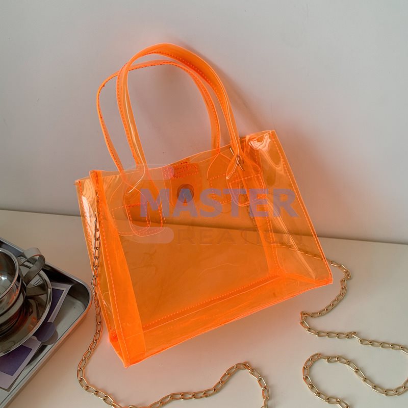 Orange Clear Tote