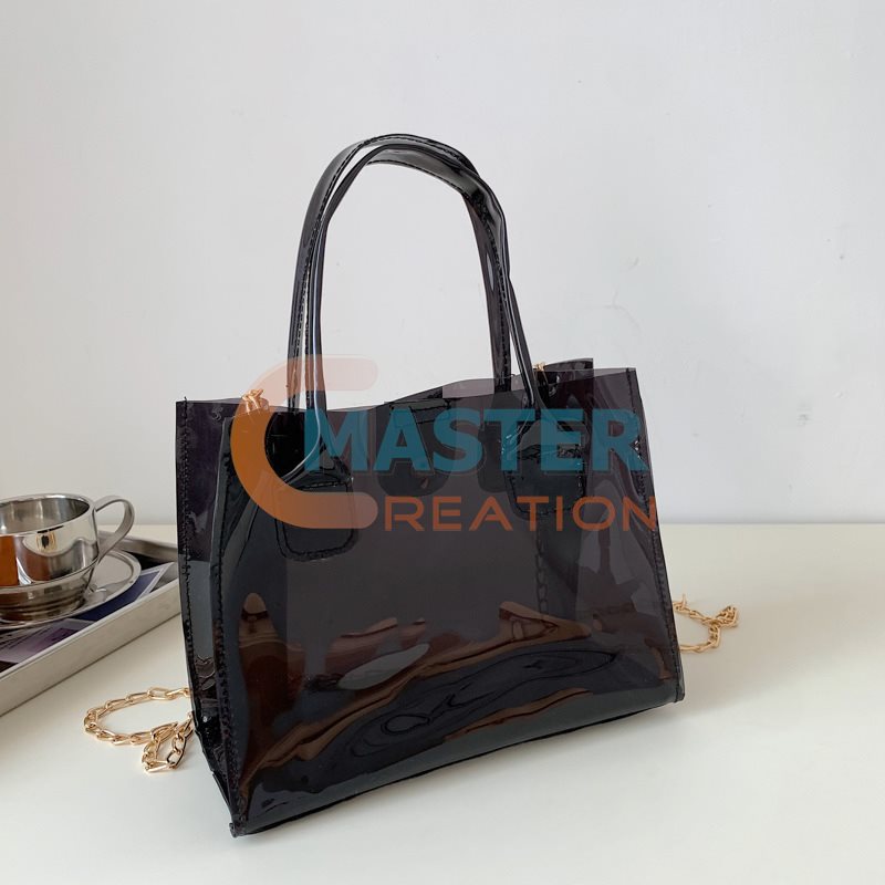 Black Transparent Tote