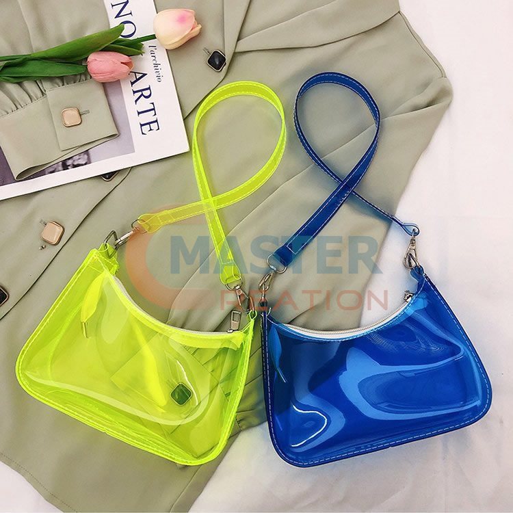 Solid Color Clear PVC Bag