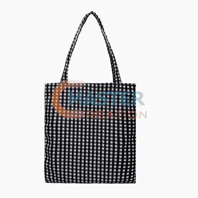 Black Plaids Handbag