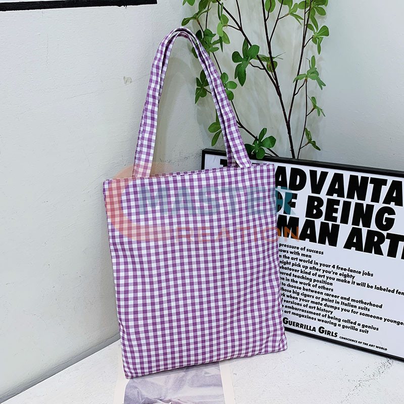 Purple Plaids Shoulder Bag
