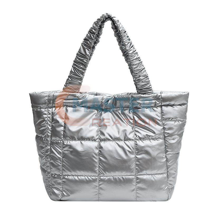 Silver Satin Handbag