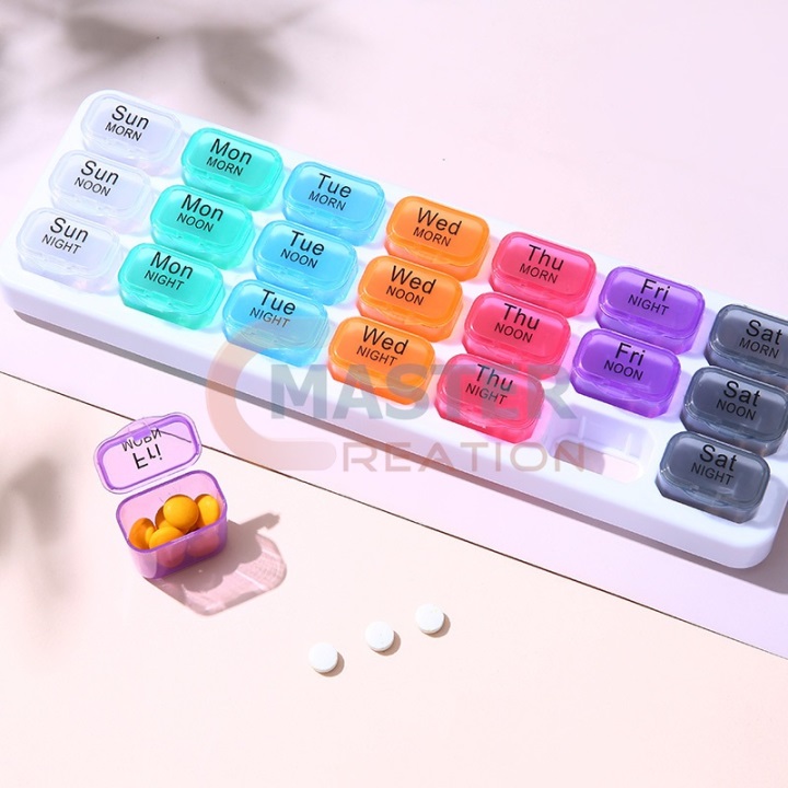 Three Weeks Pill Box