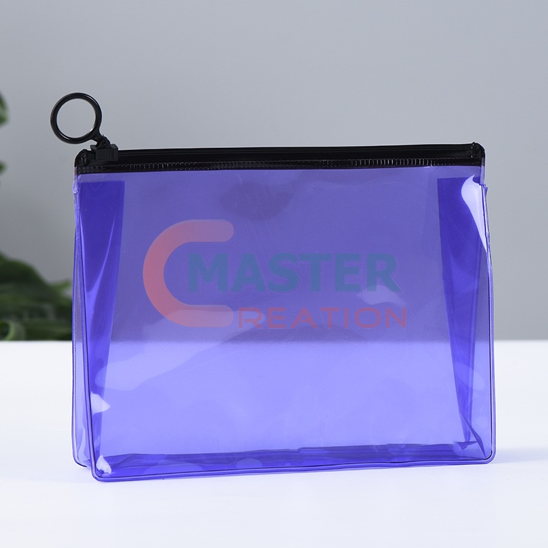 Clear Purple Ziplock Bag