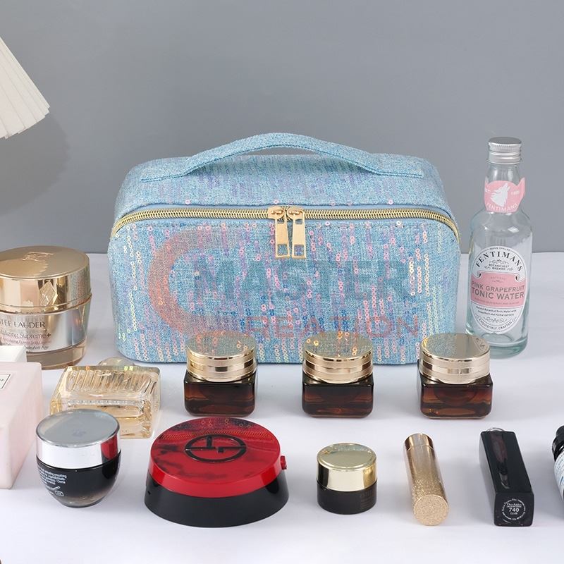 Blue Sequin Handbag