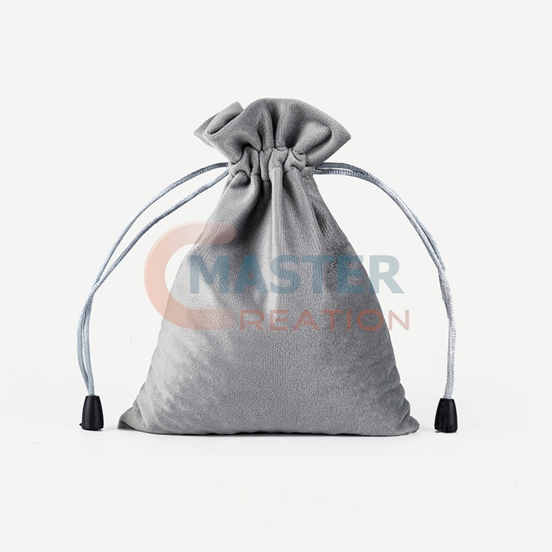 Silver Drawstring Bag