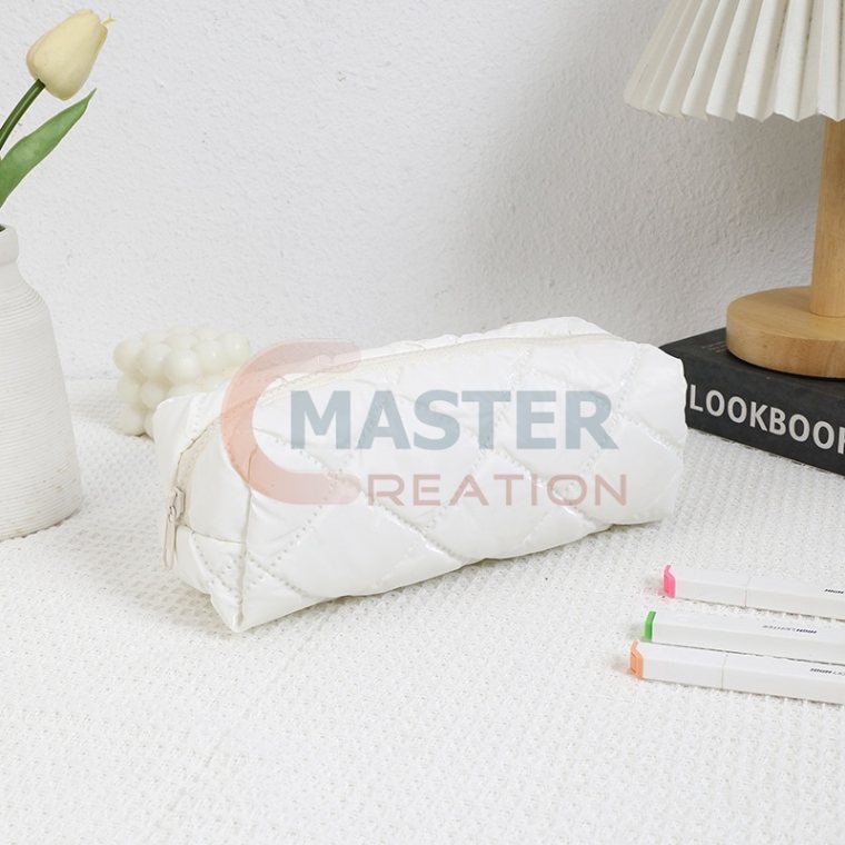 White Leather Pen Bag